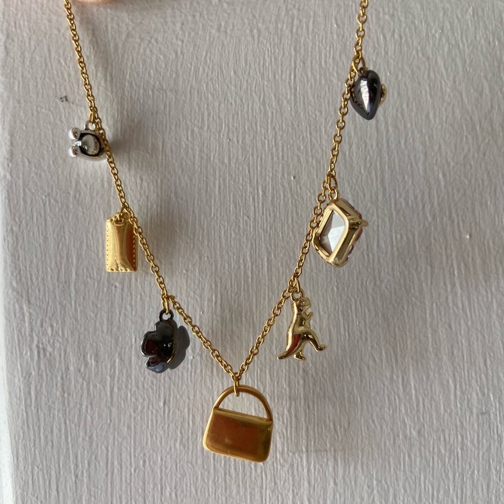 Coach Gold Charm Necklace